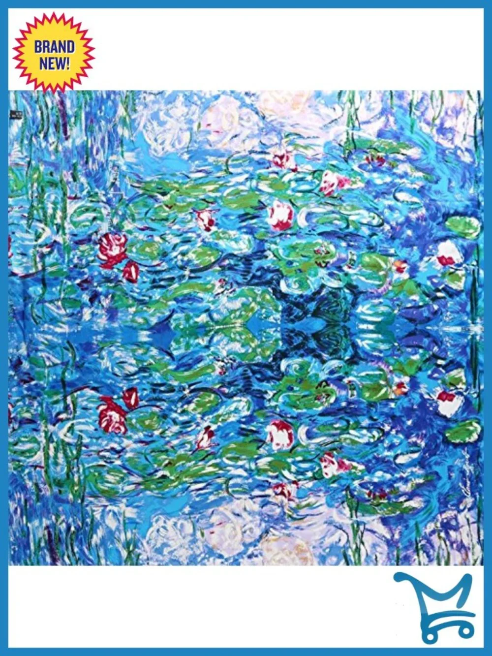 100% Silk Scarf, Artists Collection van Gogh & Monet